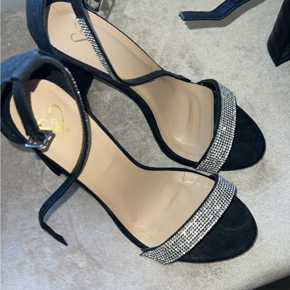 Black and Silver Crystal Women's Heels from Windsor Store